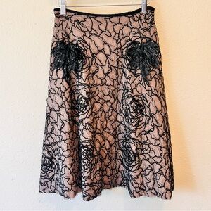 LOYANDFORD Beautiful Mesh Skirt with Sequin Leave Embellishments